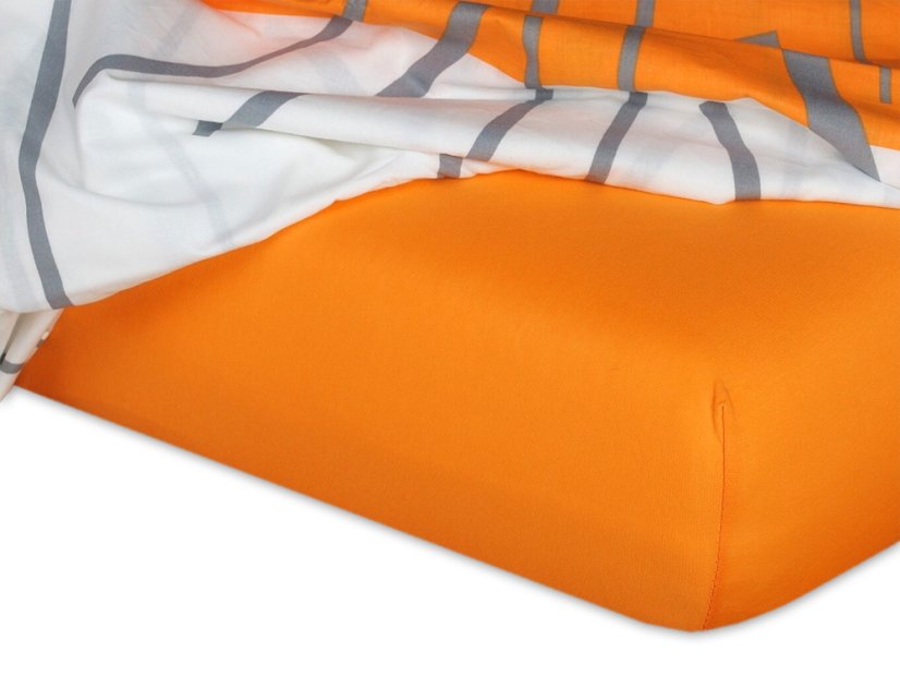 Dětské jersey prostěradlo 70x160 EXCLUSIVE pomerančové