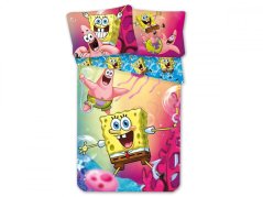 Dětské povlečení bavlna Sponge Bob blue 70x90, 140x200