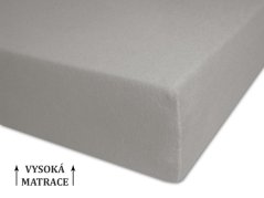 Prostěradlo froté na vysokou matraci 160x200 tmavě šedé