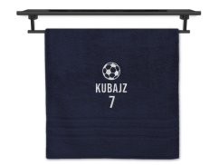 Ručník se jménem NA PŘÁNÍ tmavě modrý 50x100 Fotbalový míč