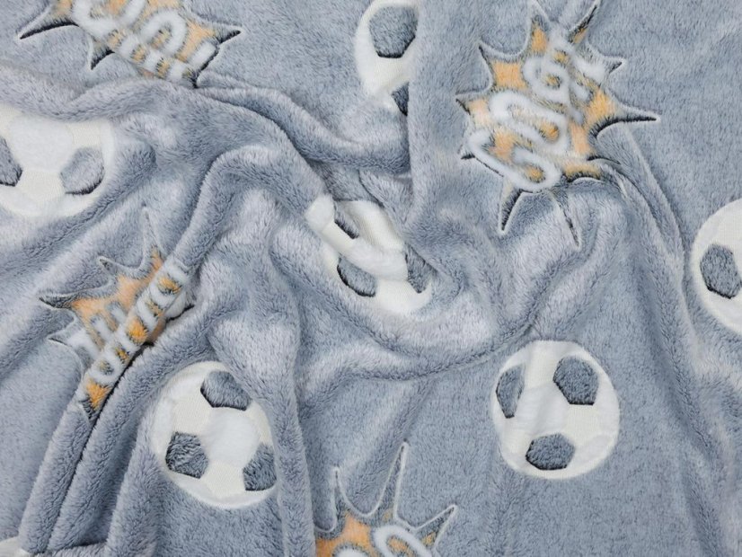 Dětská svítící deka mikroplyš 290g SLEEP WELL 100x150 Fotbal