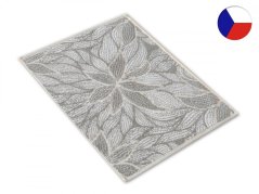 Malý ručník 35x50 ZARA 450g Divoký květ světle šedá