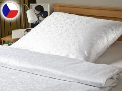Damaškové povlečení 70x90, 140x220 ORNELLA ORNAMENT Bílý
