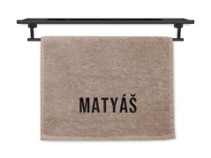 Malý ručník pro sportovce se jménem 30x50 béžový