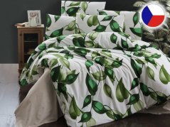 Bavlněný povlak na polštář 70x90 EXCLUSIVE Leaves green