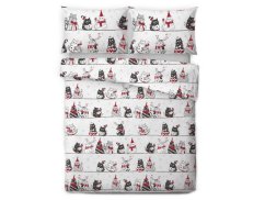 Povlečení mikroflanel 140x200, 70x90 Kočky na střeše