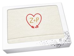 Dárková osuška Srdce s iniciály smetanová