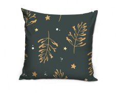 Vánoční povlak na polštářek 40x40 šedé kouzlo jmelí