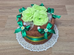 Malý dort z ručníku SAM hnědý