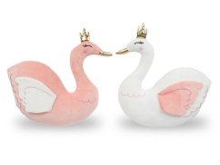 Dětský plyšák / polštářek Labuť růžová 43