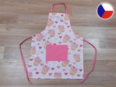 Dětská zástěra na vaření pro holky Muffini růžové