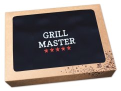 Zástěra pro muže s výšivkou černá 72x100 GRILL MASTER HVĚZDY