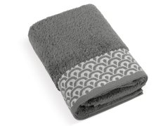 Luxusní ručník 50x100 Krajka tmavě šedá 500g