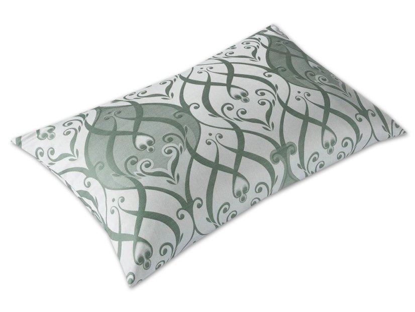 Damaškový povlak na polštář 50x70 EXCELLENT CARMINE Harmonie proudu olivová