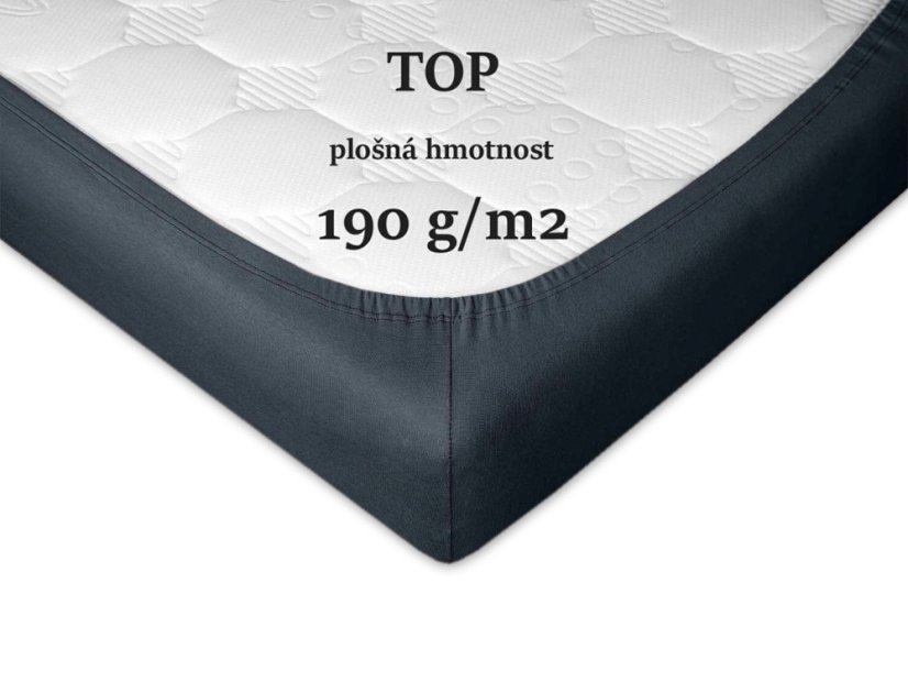 Jersey prostěradlo 90x200 EXCLUSIVE tmavě šedé
