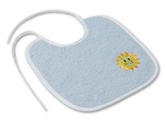 Dětský bryndák LOTA 25x25 Sluníčko modrá/bílá 350g 