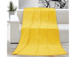 Luxusní deka mikroplyš 150x200 Žlutá 400g