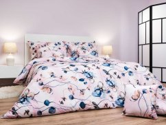 Krepové povlečení KOMFORT Bloom elegance pudrová 2x 70x90, 200x200