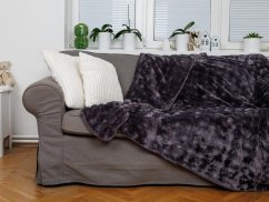 Luxusní deka mikroplyš 150x200 Stella obláčky antracit
