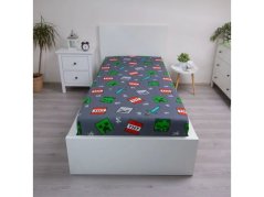 Dětské bavlněné prostěradlo s potiskem 90x200 Minecraft We Got This