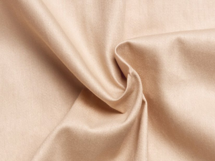 Luxusní saténové prostěradlo na vysokou matraci 140x200 Béžové