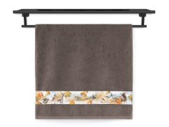 Froté osuška 70x140 NORA TISK 450g Čtvero roční období PODZIM hnědá