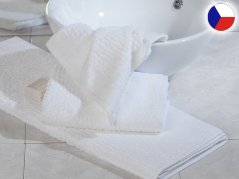 Luxusní malý ručník 30x50 JUVEL 580g Vlny 3D bílé
