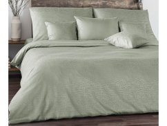 Povlečení damašek EXCELLENT 70x90, 140x200 TENCEL Bamboo šedozelená
