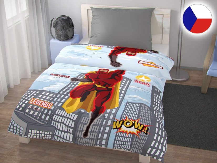 Povlečení pro mladé EXCLUSIVE Superhero 70x90, 140x200