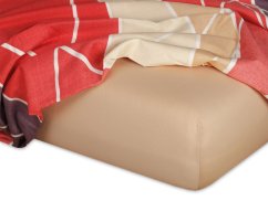 Jersey prostěradlo 90x200 EXCLUSIVE světle hnědé