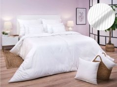 Hotelové povlečení Atlas grádl bílý proužek 0,4 cm 2x 70x90, 240x200