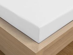 Luxusní saténové prostěradlo 160x200 bílé