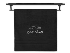 Osuška Zas ráno kočka černá