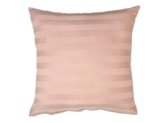 Povlak na polštář 50x70 Atlas grádl proužek 2,5 cm tmavě béžový