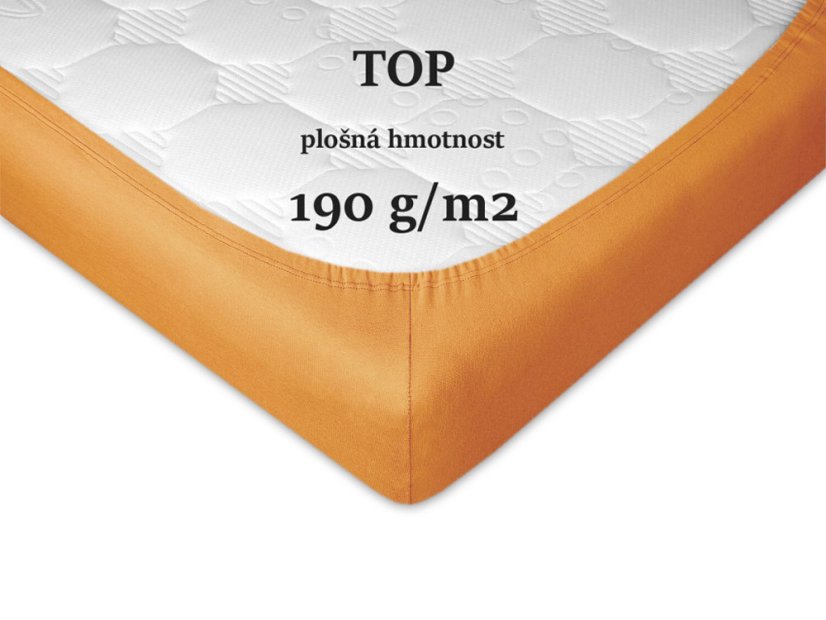 Jersey prostěradlo 120x220 EXCLUSIVE karamel
