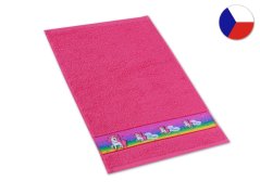 Dětský ručník RUJANA 30x50 Poníci sytě růžoví 400g