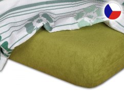 Froté prostěradlo na kosmetické lehátko 60x190 EXCLUSIVE olivové