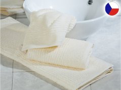Luxusní osuška 70x140 JUVEL 580g Vlny 3D smetanové