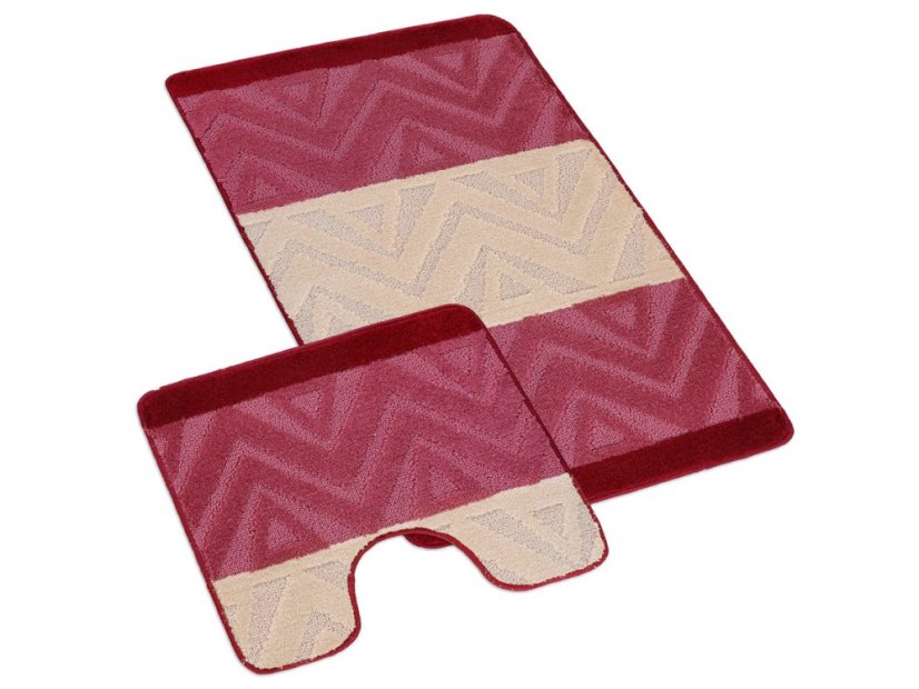Předložka na WC Chevron burgundy 60x50