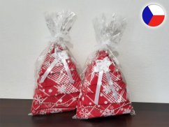 Dárkové utěrky Vánoční stromeček vínová/bílá