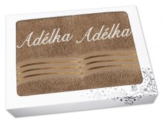 Dárková sada SE JMÉNEM Linie tmavě béžová