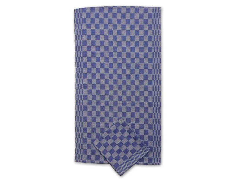 Pracovní ručník keprový 50x90 Modrá kostka