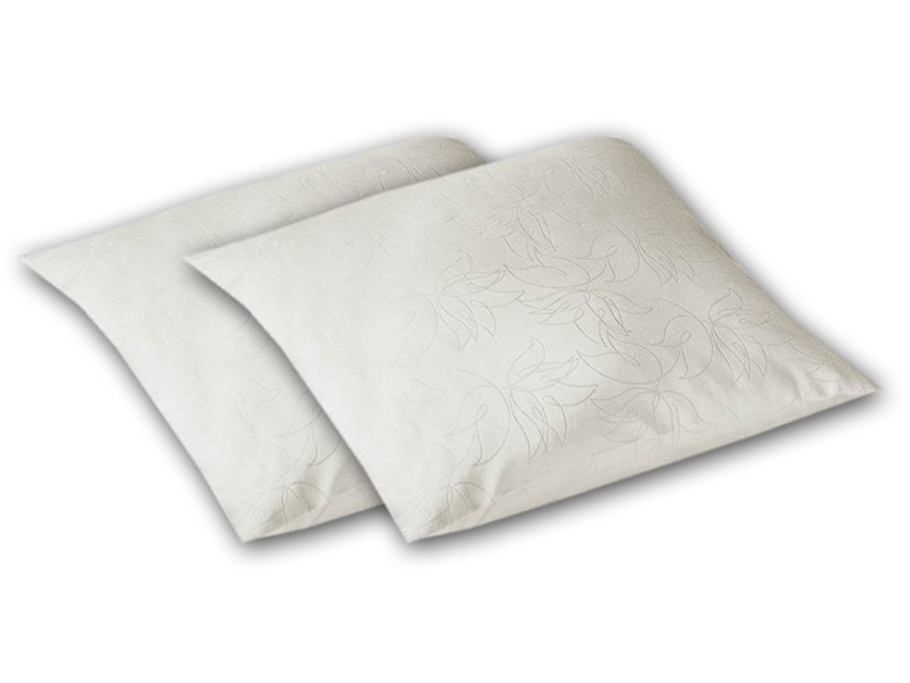 Damaškový dekorační polštářek 40x40 EXCELLENT GEON Tulipánová linie krémová