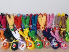 Malý velikonoční zajíček z ručníku Sofie krémový + vajíčko s překvapením