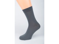 Bavlněné ponožky 43/45 STRETCH Tmavě šedé