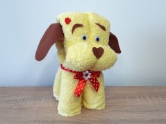 Dárkový pejsek z ručníku Aida jasně žlutá