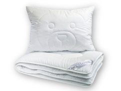Celoroční set peřinka a polštář do postýlky 90x135 + 45x60 Medvídek bílý