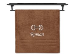Ručník se jménem NA PŘÁNÍ hnědý 50x100 Činka