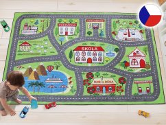 Koberec do dětského pokoje 100x150 Autíčková dráha