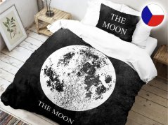 Bavlněné 3D povlečení 70x90, 140x200 Moon černý